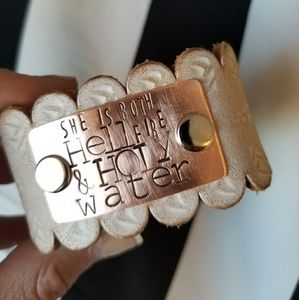 Leather cuff bracelet